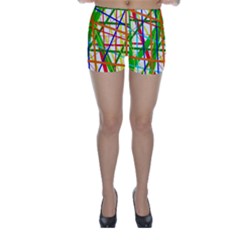 Colorful Lines Skinny Shorts by Valentinaart