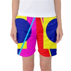 Colorful Geometric Design Women s Basketball Shorts by Valentinaart