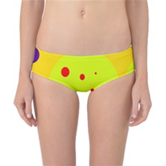 Yellow And Purple Dots Classic Bikini Bottoms by Valentinaart