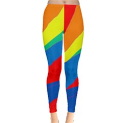 Colorful Abstract Design Leggings  by Valentinaart
