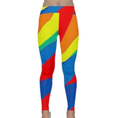 Colorful Abstract Design Yoga Leggings by Valentinaart