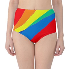 Colorful Abstract Design High-waist Bikini Bottoms by Valentinaart