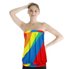 Colorful Abstract Design Strapless Top by Valentinaart
