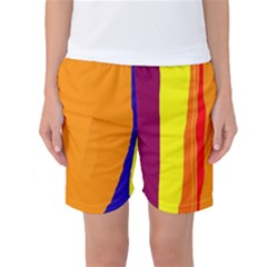Hot Colorful Lines Women s Basketball Shorts by Valentinaart
