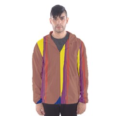 Colorful Lines Hooded Wind Breaker (men) by Valentinaart