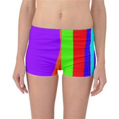 Colorful Decorative Lines Reversible Boyleg Bikini Bottoms by Valentinaart