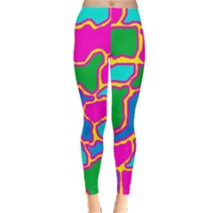 Colorful Abstract Design Leggings  by Valentinaart