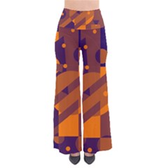 Blue And Orange Abstract Design Pants by Valentinaart