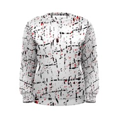 Red, White And Black Pattern Women s Sweatshirt by Valentinaart