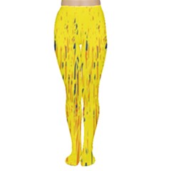 Yellow Pattern Women s Tights by Valentinaart