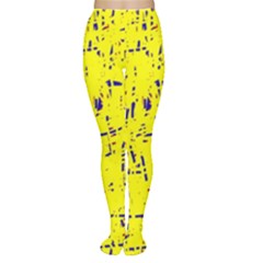 Yellow Summer Pattern Women s Tights by Valentinaart