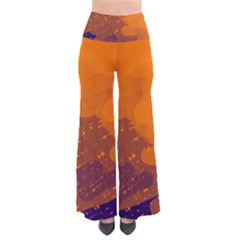 Orange And Blue Artistic Pattern Pants by Valentinaart