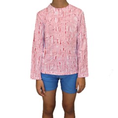 Elegant Pink Pattern Kid s Long Sleeve Swimwear by Valentinaart