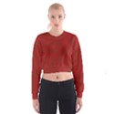 Red pattern Women s Cropped Sweatshirt View1