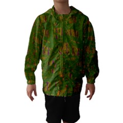 Green Pattern Hooded Wind Breaker (kids) by Valentinaart