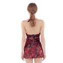 Red and black pattern Halter Swimsuit Dress View2