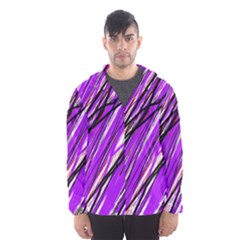 Purple Pattern Hooded Wind Breaker (men) by Valentinaart