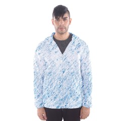 Blue Pattern Hooded Wind Breaker (men) by Valentinaart