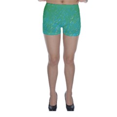 Green Pattern Skinny Shorts by Valentinaart