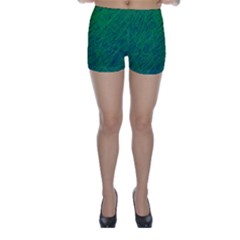 Deep Green Pattern Skinny Shorts by Valentinaart