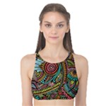 Colorful Hippie Flowers Pattern, zz0103 Tank Bikini Top