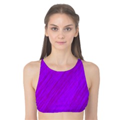 Purple Pattern Tank Bikini Top by Valentinaart