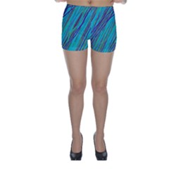 Blue Pattern Skinny Shorts by Valentinaart