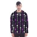 Purple, black and white pattern Hooded Wind Breaker (Men) View1