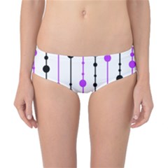 Purple, White And Black Pattern Classic Bikini Bottoms by Valentinaart