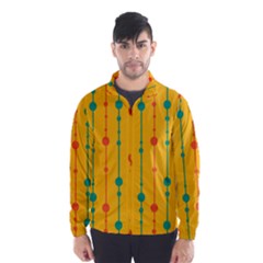 Yellow, Green And Red Pattern Wind Breaker (men) by Valentinaart