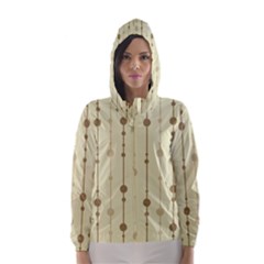 Brown Pattern Hooded Wind Breaker (women) by Valentinaart