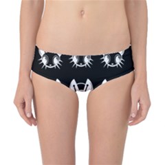 White And Black Fireflies  Classic Bikini Bottoms by Valentinaart