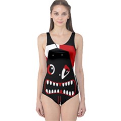 Zombie Face One Piece Swimsuit by Valentinaart