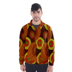 Orange Pattern Wind Breaker (men) by Valentinaart