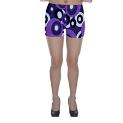 Purple Pattern Skinny Shorts by Valentinaart
