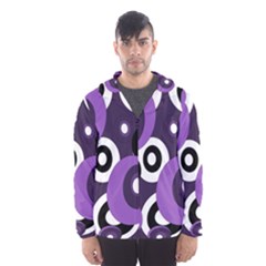 Purple Pattern Hooded Wind Breaker (men) by Valentinaart