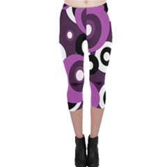 Purple Pattern Capri Leggings  by Valentinaart