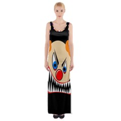 Evil Clown Maxi Thigh Split Dress by Valentinaart