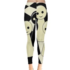 Chess Pieces Leggings  by Valentinaart
