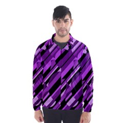 Purple Pattern Wind Breaker (men) by Valentinaart