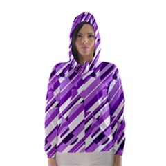 Purple Pattern Hooded Wind Breaker (women) by Valentinaart