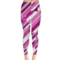 Magenta Pattern Leggings  by Valentinaart