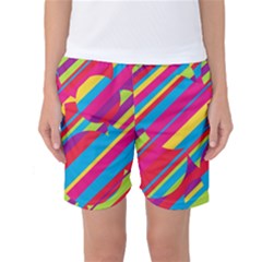Colorful Summer Pattern Women s Basketball Shorts by Valentinaart