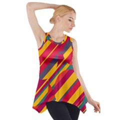 Colorful Hot Pattern Side Drop Tank Tunic by Valentinaart