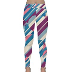 Blue And Pink Pattern Yoga Leggings  by Valentinaart