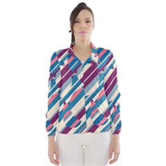 Blue And Pink Pattern Wind Breaker (women) by Valentinaart