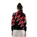 Black and red simple design Wind Breaker (Women) View2