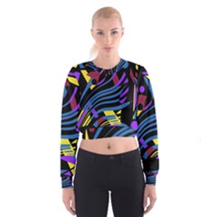 Decorative Abstract Design Women s Cropped Sweatshirt by Valentinaart