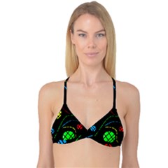 Colorful Design Reversible Tri Bikini Top by Valentinaart