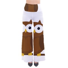 Cute Transparent Brown Owl Pants by Valentinaart